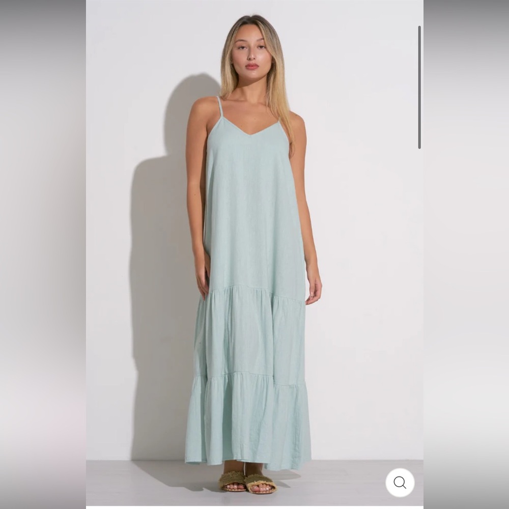 Elan Light Green Maxi Dress